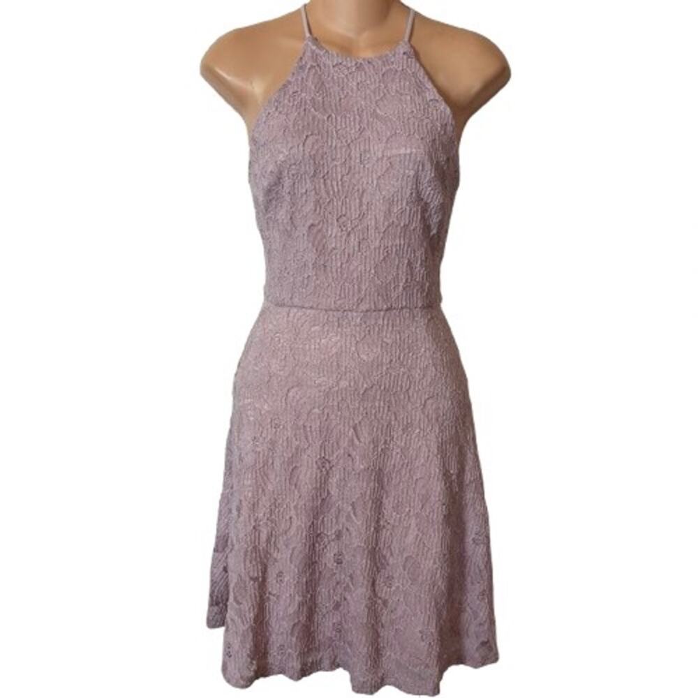 NWT AQUA‎ Lavendar Halter-Nexj Dress Sz XS